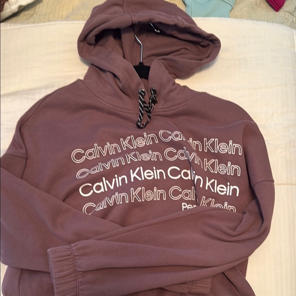 Calvin Klein Purple Sweater with Iconic Branding